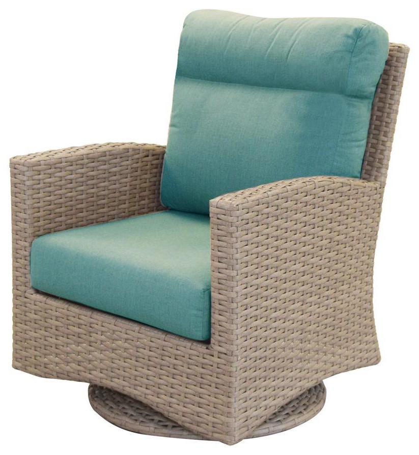 Cape May Wicker Grand Stafford Swivel Glider Johnny Janosik Glider